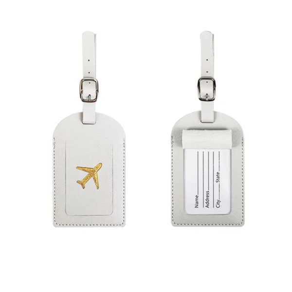 Travel Luggage Tag Name White